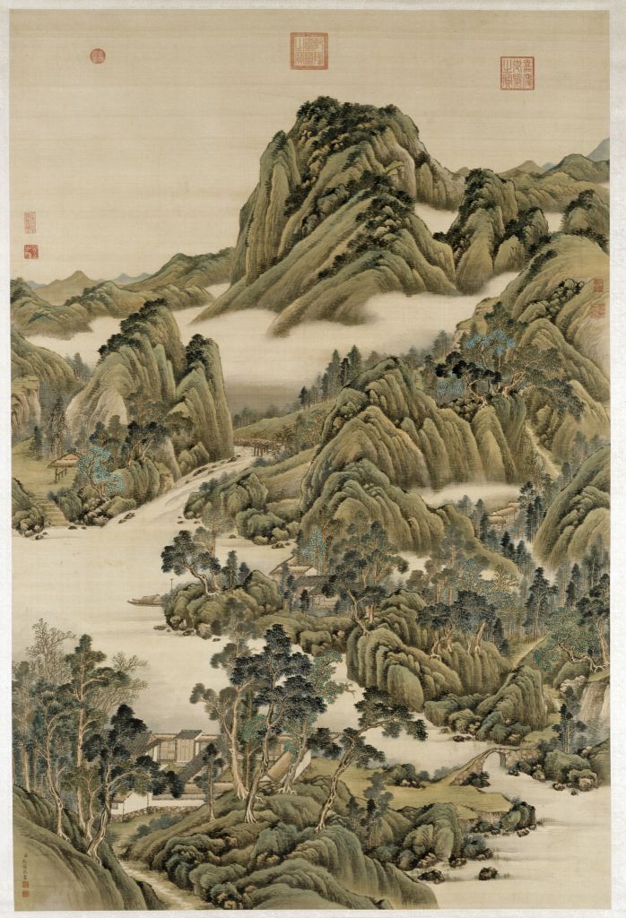 允禧渔庄山舍图轴 故宫博物院 允禧渔庄山舍图轴 故宫博物院